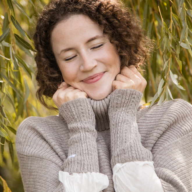 Alpaka Pulswärmer für Damen