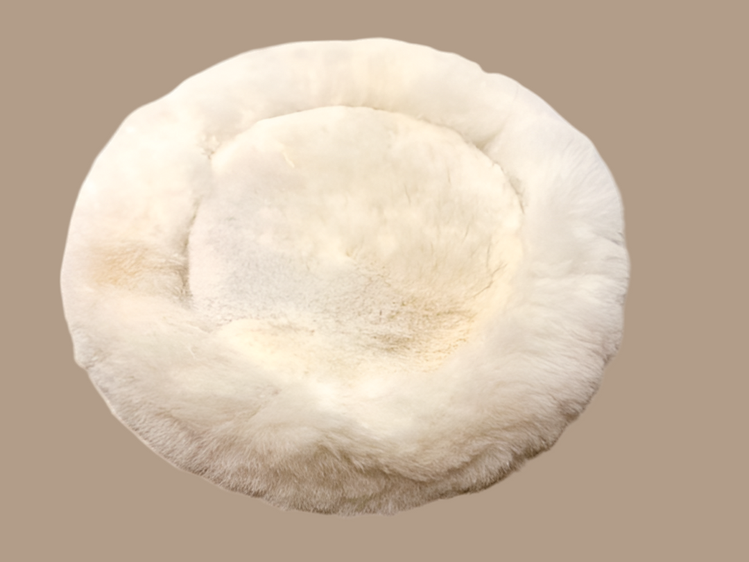 Sitzauflage aus Alpakafell RUND ca.33 cm