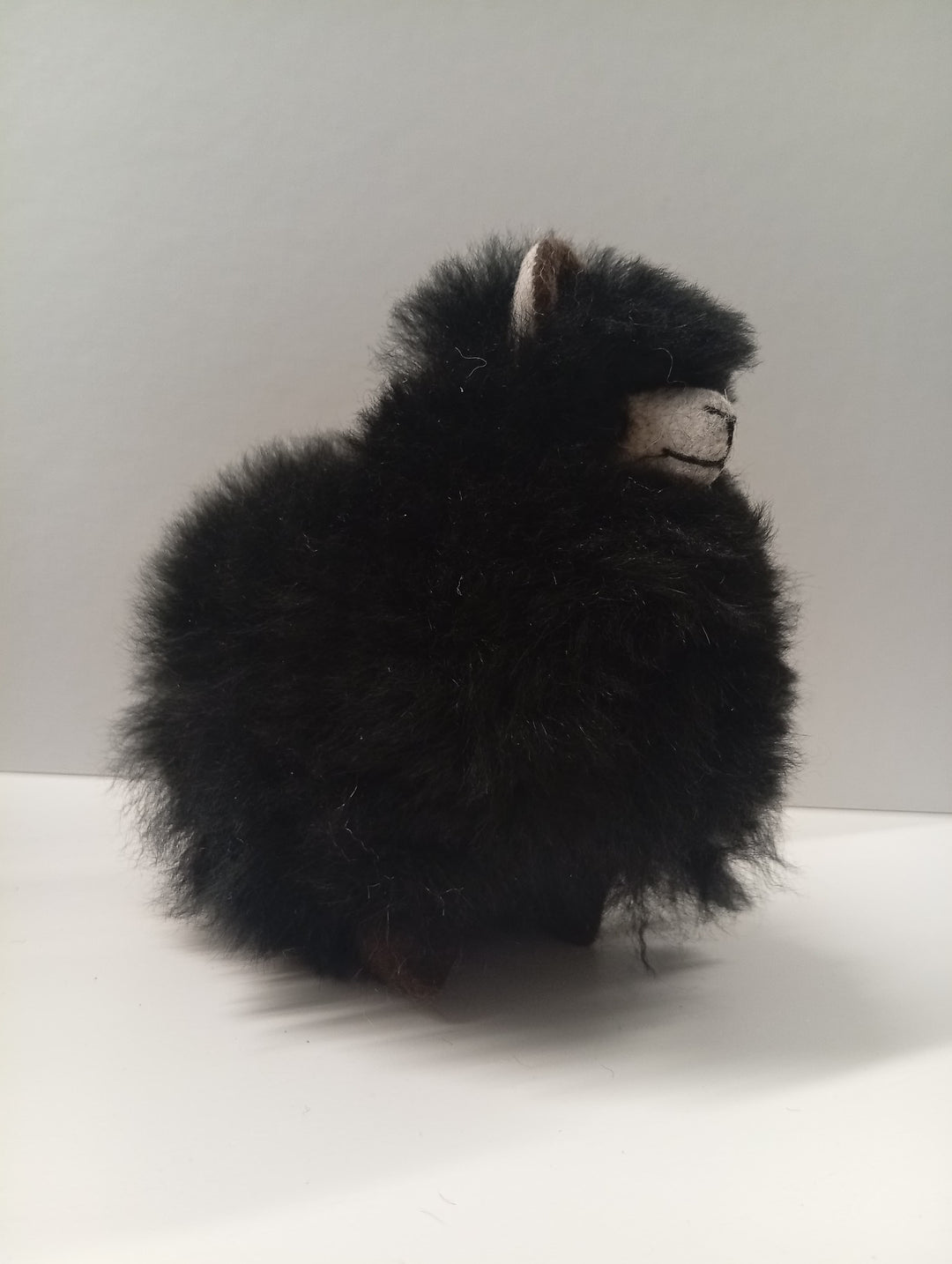 Alpaka Stofftier 10 cm in Handarbeit aus echtem Fell