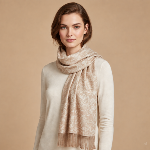 Stola FLORAL – 100 % Baby Alpaka