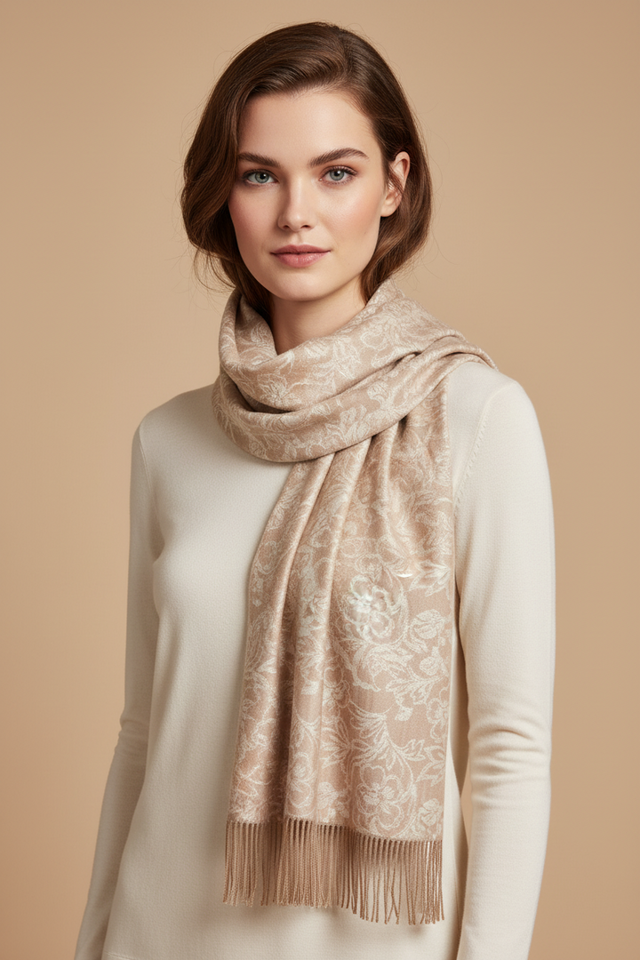 Stola FLORAL – 100 % Baby Alpaka