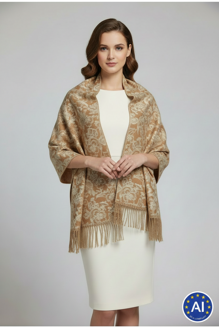 Stola FLORAL – 100 % Baby Alpaka